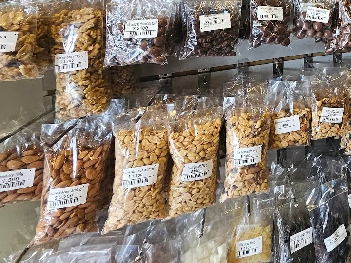 Bolsas de almendras, nuez mariposa y maní